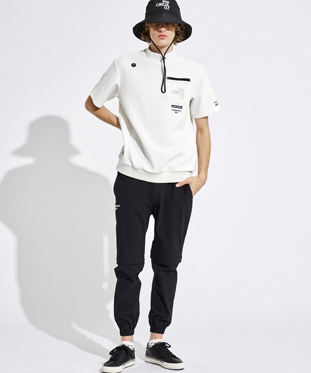 PW CIRCULUS 【UVカット / 接触冷感 / ２WAY】【MEN】デタッチャブル ジョガーパンツ ブラック系