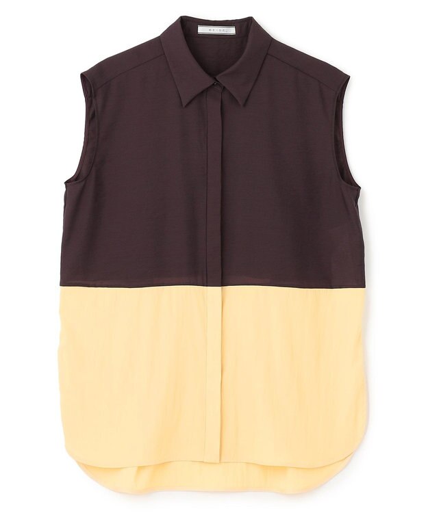 BEIGE， 【洗える】SERBES / ノースリーブブラウス Bordeaux×Cream