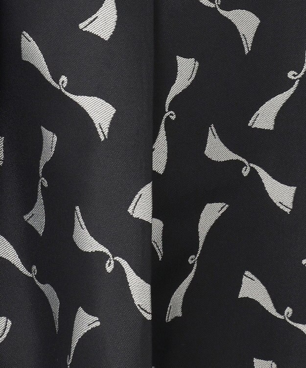 GRACE CONTINENTAL リボンジャガードワンピース ブラック