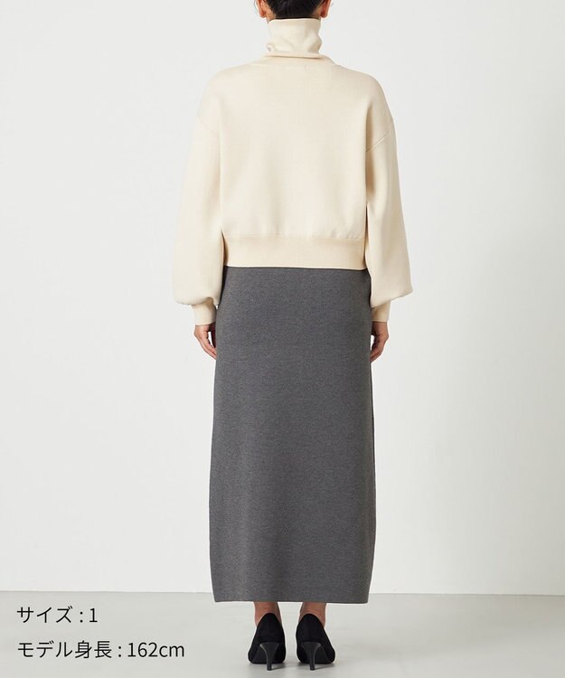 NAVE 【ReNAVE・洗える】スムースニット トラックジャケット ホワイト系