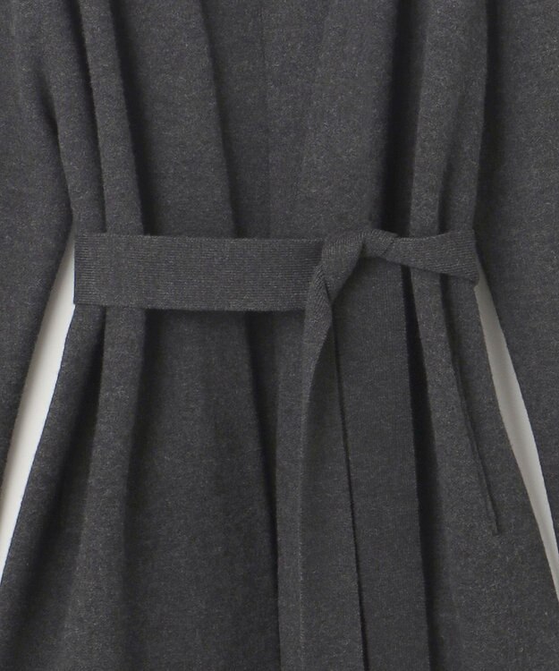 ICB L ミルドウール ロングカーディガン チャコール系