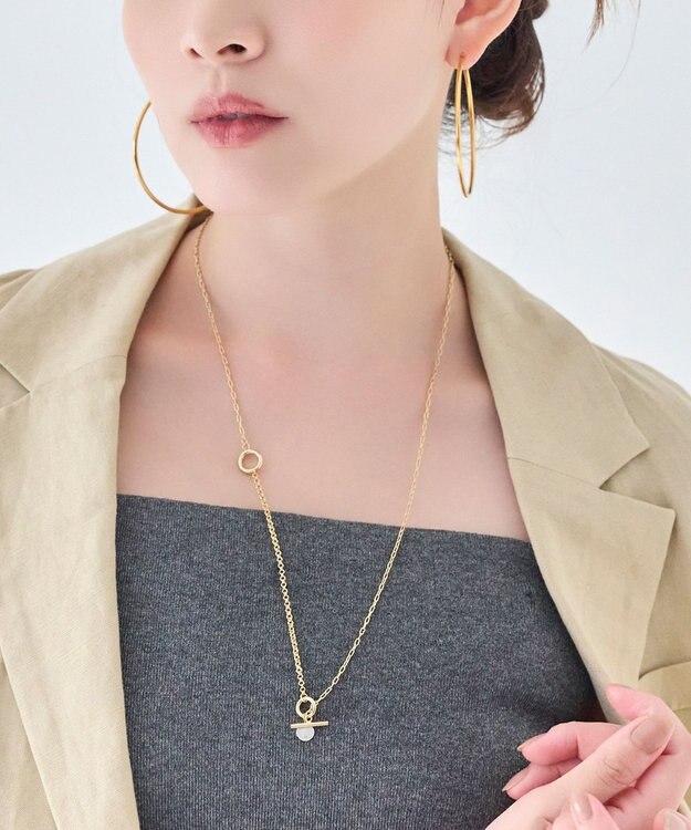 Phoebe 【金属アレルギー対応】ミニマルチェーンロングコインネックレス　ゴールド　ニッケルフリー ゴールド