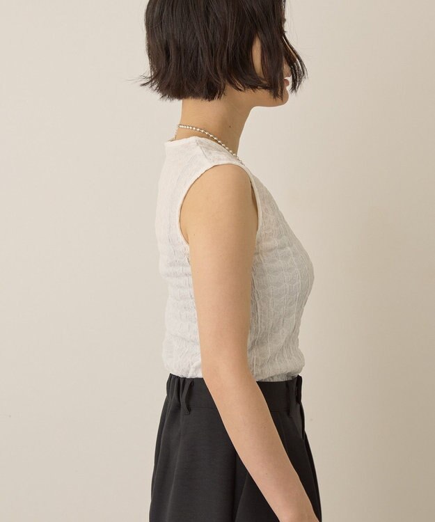 AMERICAN HOLIC フクレジャガードノースリーブトップス Off White