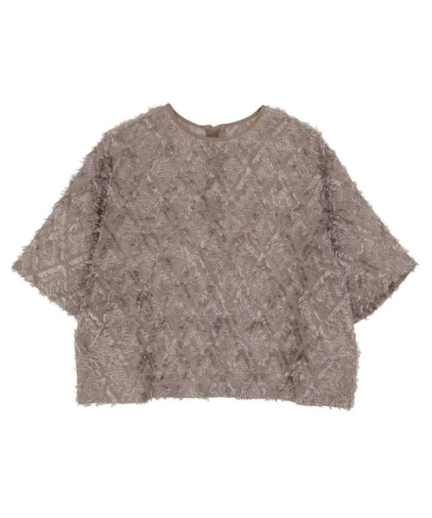 AMERICAN HOLIC フリンジジャガードブラウス Mocha
