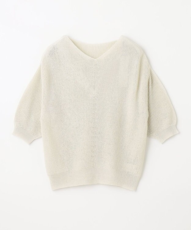 ANY 【洗濯機可能】ドライタッチニットプルオーバー エクリュ