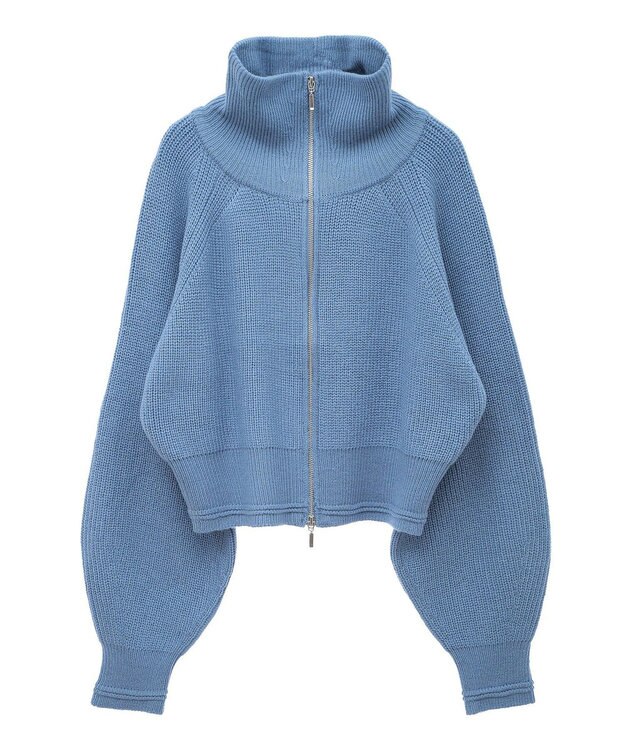 earth music&ecology ＢＩＧカラージップカーディガン Blue