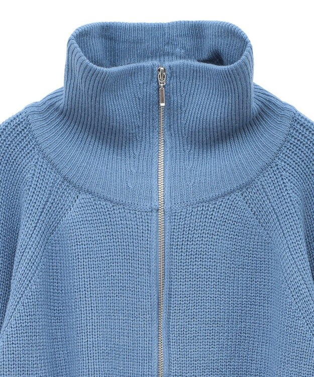 earth music&ecology ＢＩＧカラージップカーディガン Blue