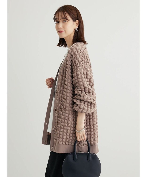 Green Parks ・ＲＡＹ　ＣＡＳＳＩＮ　ポップコーンカーディガン Gray Beige