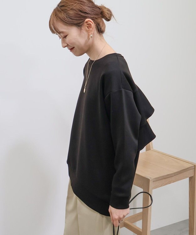 AMERICAN HOLIC 【WEB限定】バックフリルポンチプルオーバー Gray Beige