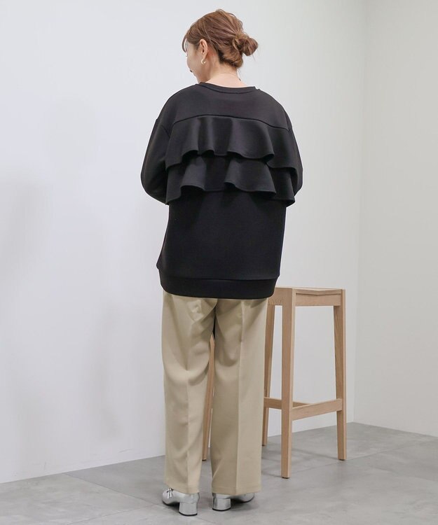 AMERICAN HOLIC 【WEB限定】バックフリルポンチプルオーバー Gray Beige