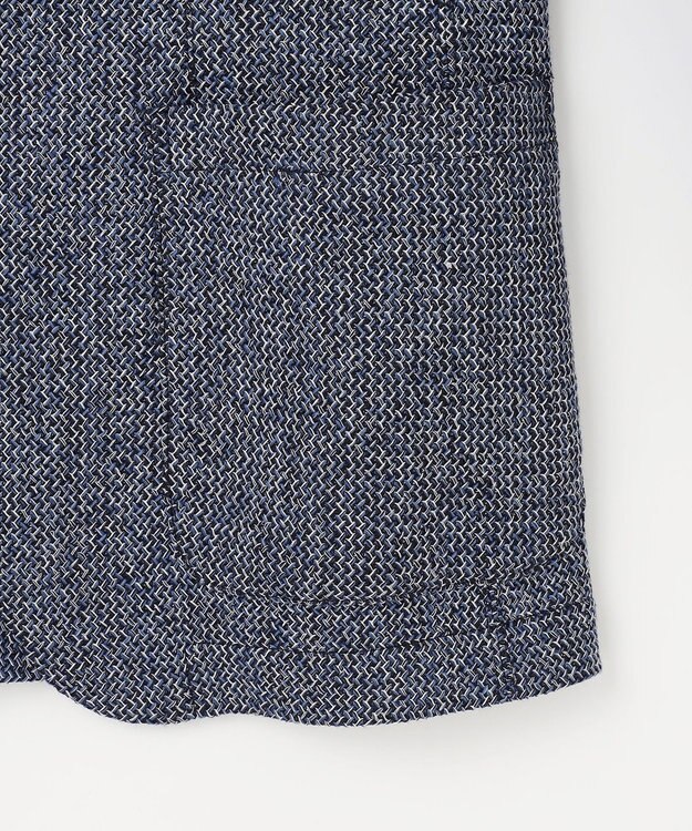 JOSEPH ABBOUD 【軽量/ストレッチ/洗える/JAPANファブリック/和紙】コンフォータブルジャージー ジャケット ネイビー系