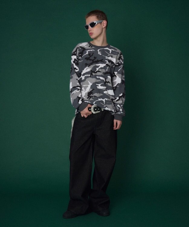 WEGO 【ユニセックス着用ITEM】ワッフルロゴT（長袖） 柄1