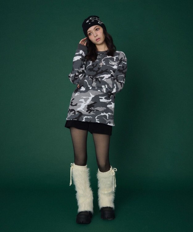 WEGO 【ユニセックス着用ITEM】ワッフルロゴT（長袖） 柄1