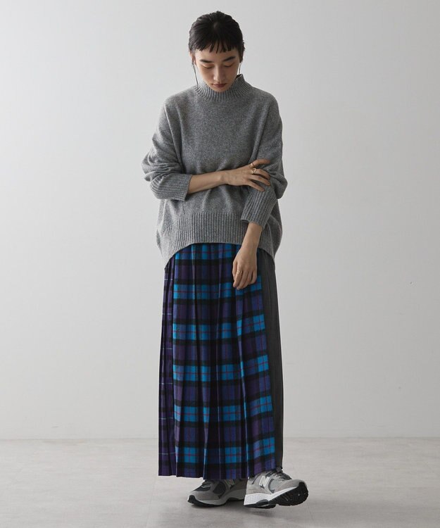 AMERICAN HOLIC モックネックコクーンニットプルオーバー Gray Mixture