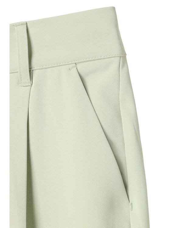 earth music&ecology タックストレートパンツ Light Green