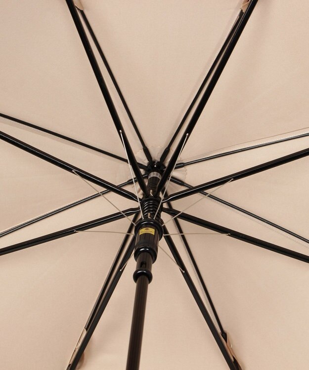 MOONBAT LANVIN en Bleu 【耐風】長傘 サテンプリントフラワー ベージュ