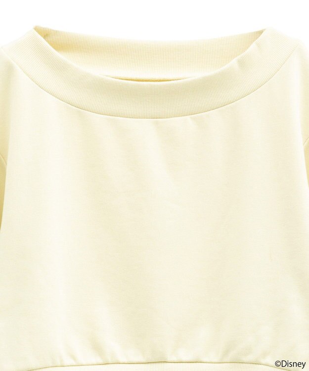 earth music&ecology 【予約】Disney/キラキラモチーフ刺繍オフショルスウェット アイボリー