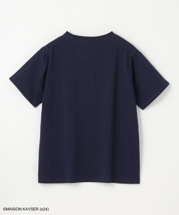 ANY 【MAISON KAYSERコラボ】箔プリントロゴ半袖Tシャツ ネイビー×シルバー