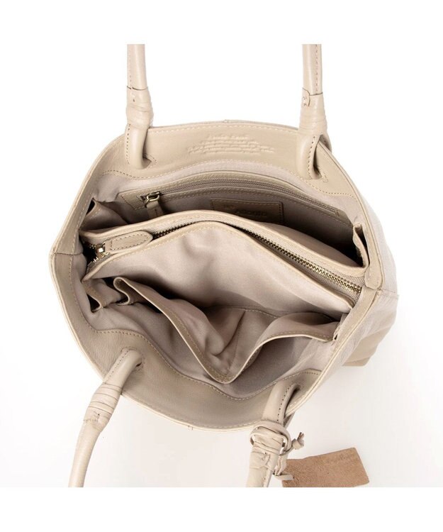 UNBILLION アトランタ ATLANTA / 牛革ハトメあおりトートS グレージュ