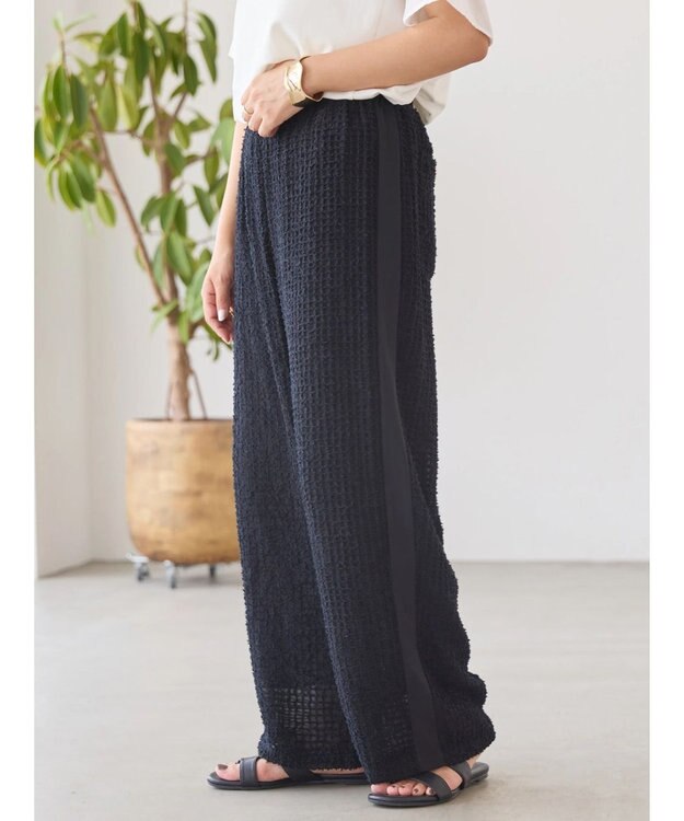 AMERICAN HOLIC 刺繍スクエアパンツ Black