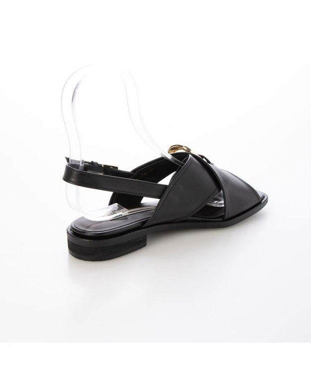 ing <ing>チェーンモチーフサンダル ブラック