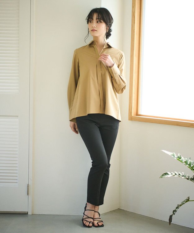 #Newans 【ANSWER for Co-Creation】バックフレアシャツ キャメル系