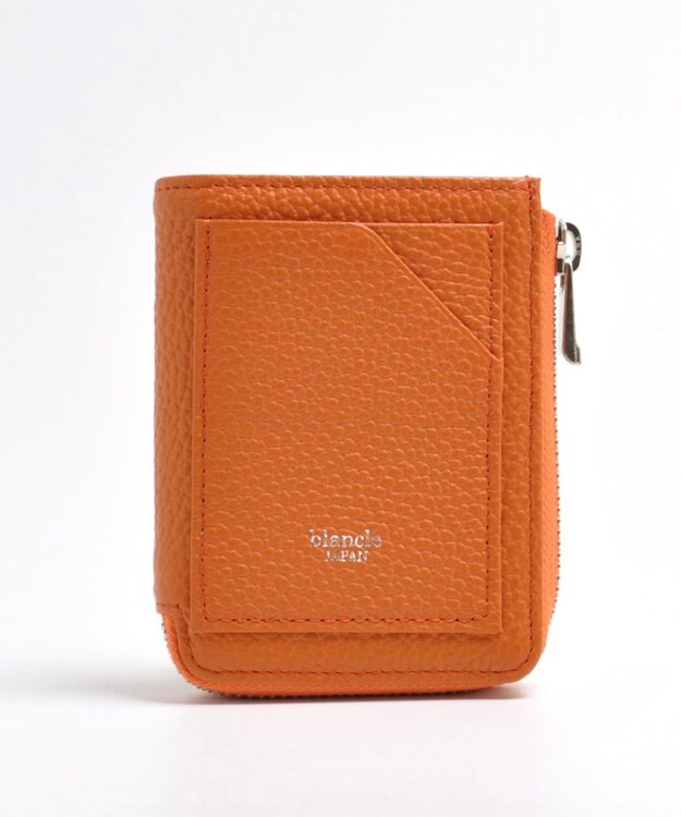 blancle シュリンクレザー Jジップウォレット オレンジ