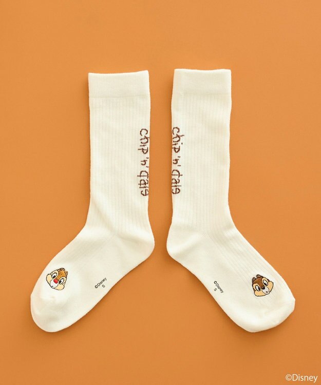 earth music&ecology 【予約】Disney/アソート刺繍入り靴下 ブラウン