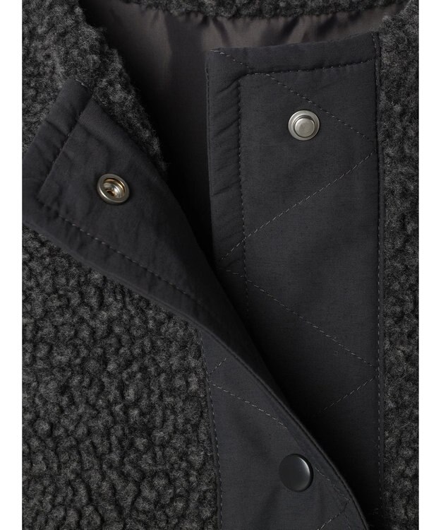 Green Parks ロングボアコート Charcoal Gray