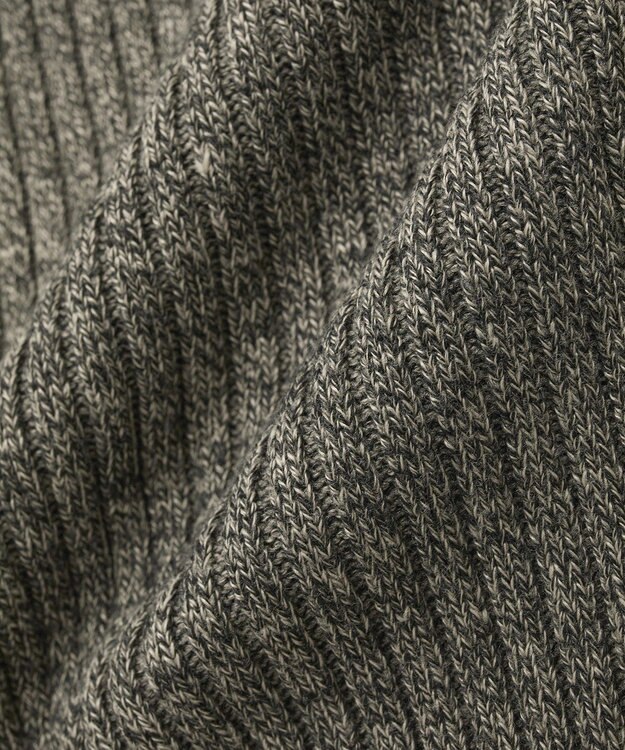 CRAFT STANDARD BOUTIQUE ミックスカラーポロ襟ニットカーディガン Gray