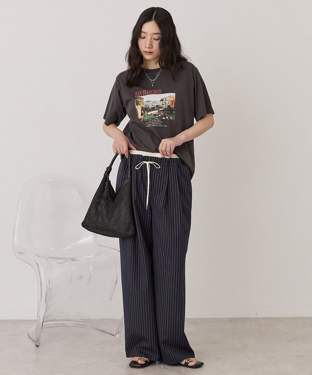 AMERICAN HOLIC SANFRANCISCO ロゴ＆フォトTシャツ Charcoal Gray