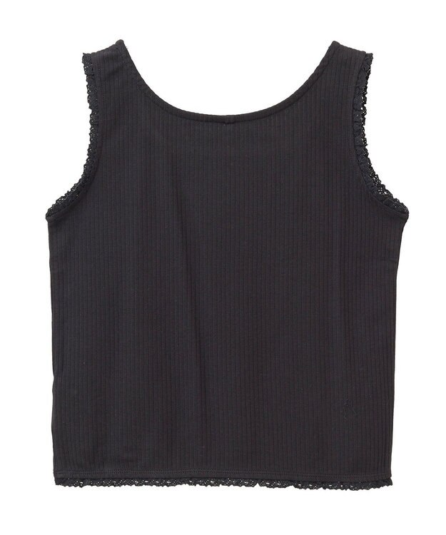 earth music&ecology マルチｗａｙネックホルターレースタンク Black