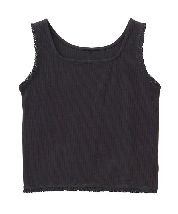 earth music&ecology マルチｗａｙネックホルターレースタンク Black