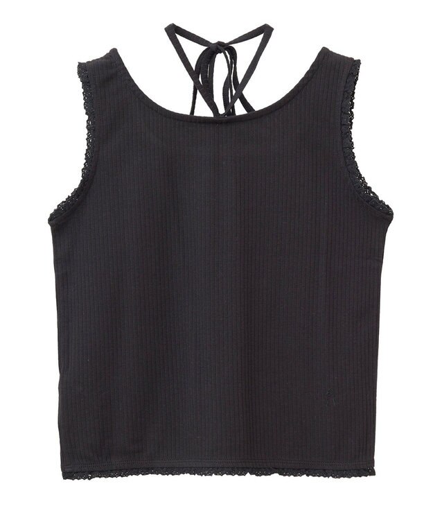 earth music&ecology マルチｗａｙネックホルターレースタンク Black