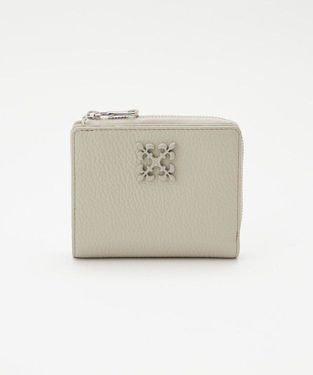 russet ＜お財布人気NO.1＞モノグラムプレートハーフウォレット(SO-376) GrayBeige2