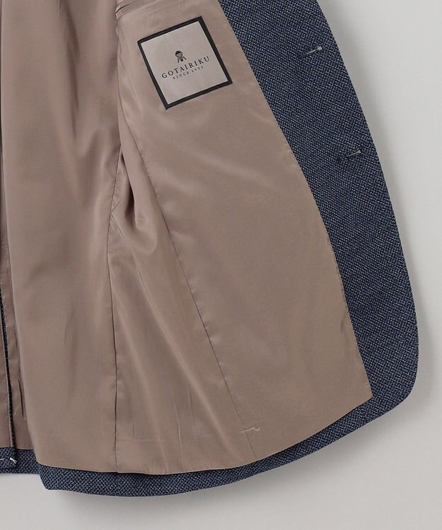 GOTAIRIKU 【カーディガンジャケット】ブリスターバーズアイ ニットジャケット ダルブルー系8