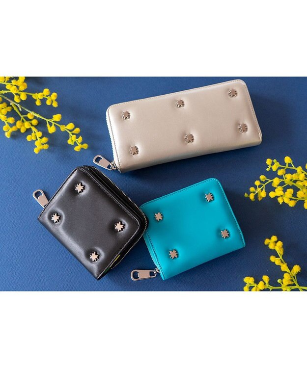 tsumori chisato CARRY スター ラウンドファスナー長財布 シルバー
