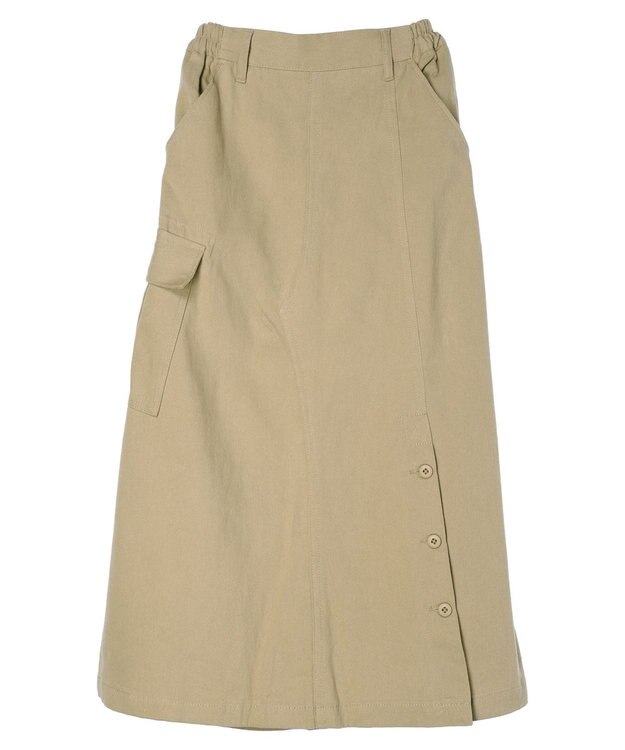 CRAFT STANDARD BOUTIQUE 綿ピーチカーゴスカート Beige