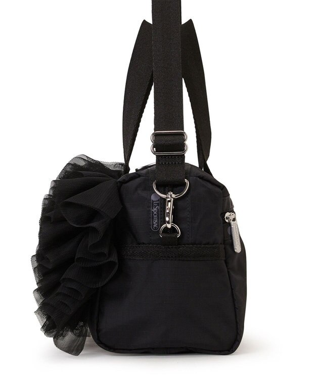 LeSportsac RUFFLE EVERYDAY SM SATCHEL/ブラックレースラッフル ブラックレースラッフル