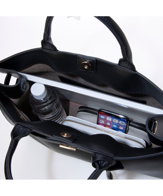 UNBILLION 【テレビ ドラマ着用アイテム】カシュカシュ cachecache / 棒ヒネリベルト2wayA4トートバッグ ブラック