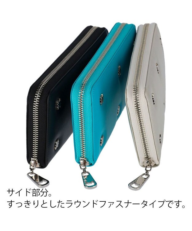 tsumori chisato CARRY スター ラウンドファスナー長財布 ブルー