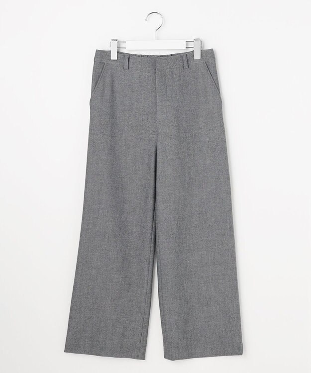 J.PRESS LADIES L チェルビック セミワイド パンツ グレー系