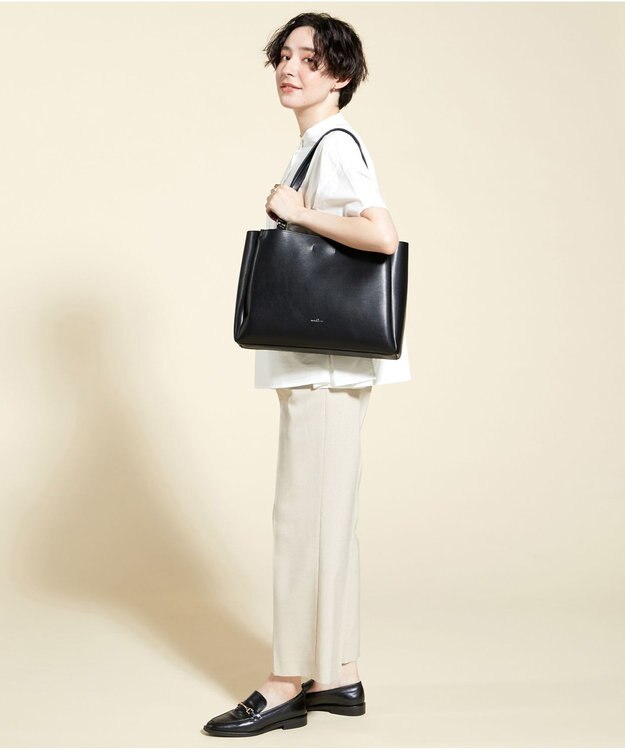 LA BAGAGERIE 【ドラマ衣装提供商品】シンプルA4トートバッグ ブラック