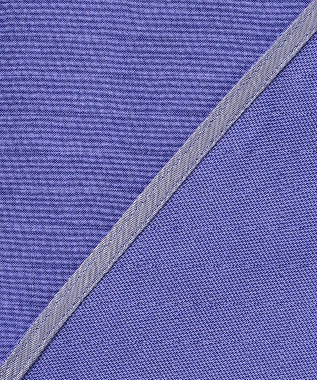 ICB 【洗える】コットンモダールローン バンドカラーシャツ ブルーベリー系