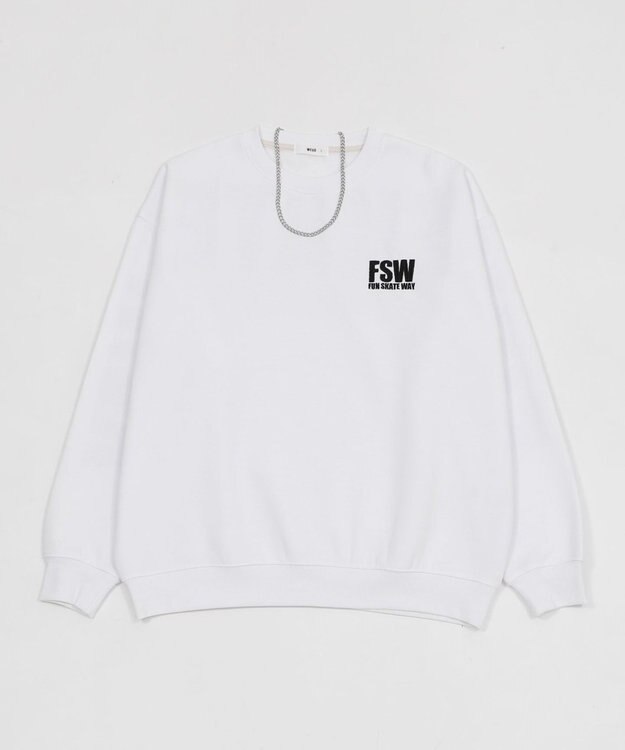 WEGO 【2点SET】アクセ付きストレートラインプルオーバー ホワイト