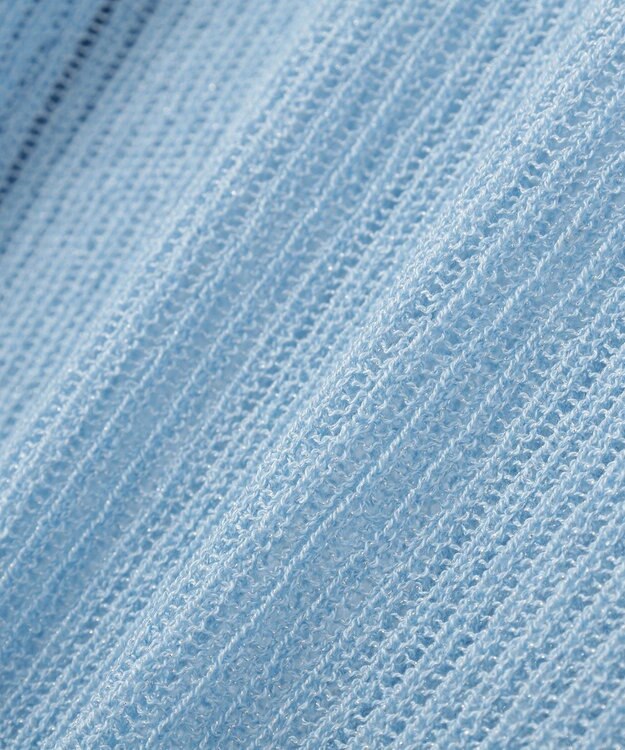 earth music&ecology バイカラーハリヌキカーディガン Light Blue
