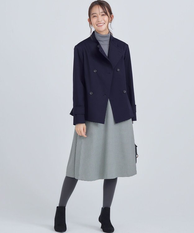 組曲 【WEB限定色あり】ELENA タートルネック ニット チャコールグレー系