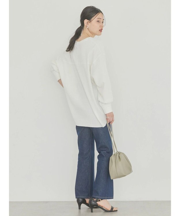 AMERICAN HOLIC スキッパーワッフルプルオーバー Off White