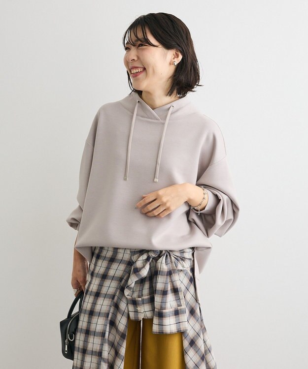 Green Parks ダンボール抜け衿プルオーバー Gray Beige