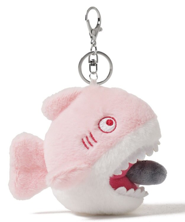 WEGO ふりふりシャークぬいぐるみキーホルダー ピンク